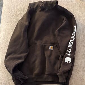 Carhartt Dark Brown Sweatshirt with White Logo